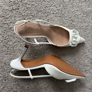 MNG White Strappy Heels